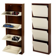 Dört Bölmeli Metal Ayakkabılık