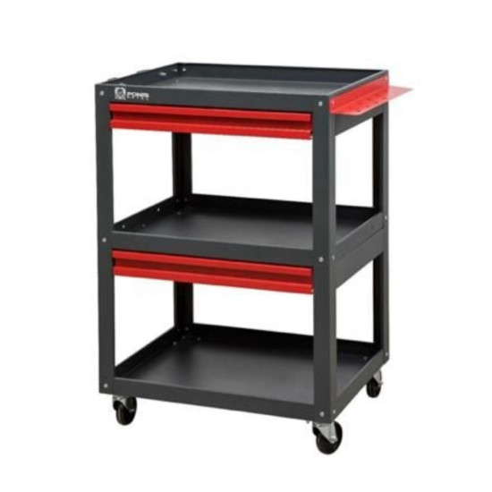 Üç Raflı İki Çekmeceli Takım Taşıma Arabası