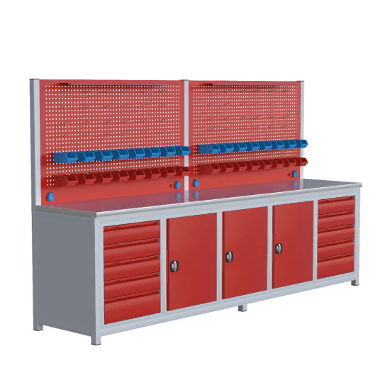 SEGURA 3MT 10 ÇEKMECELİ 3 DOLAPLI ÇALIŞMA TEZGAHI