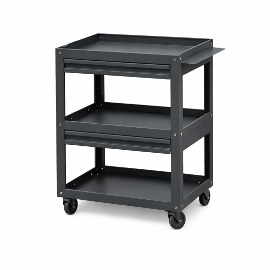 Üç Raflı İki Çekmeceli Takım Taşıma Arabası